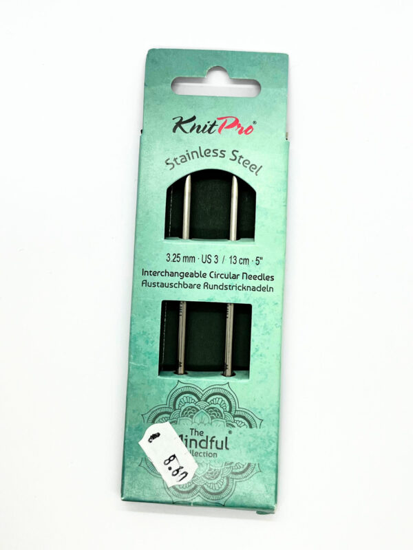 AGUJAS INTERCAMBIABLES  3,25MM / 13CM MINDFUL KNITPRO
